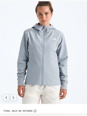 The North Face Women's Light Gray Hooded Lined Jacket